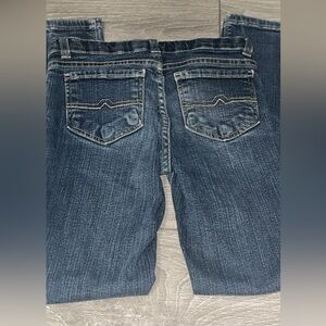 Arizona Jeans Co Boys Denim Jeans Skinny Size 8 Medium Wash Adjustable Waist
